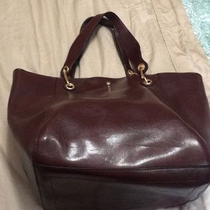 Large burgundy purse